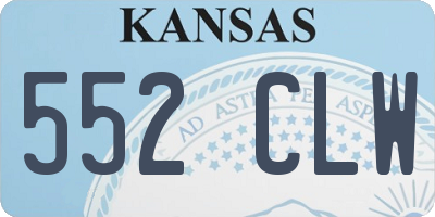 KS license plate 552CLW