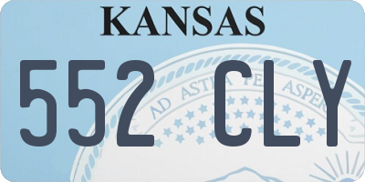 KS license plate 552CLY