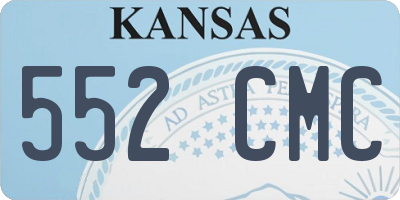 KS license plate 552CMC