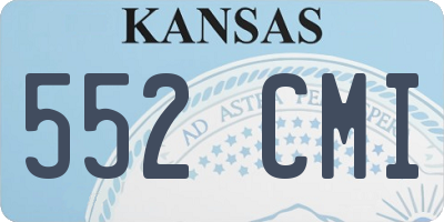 KS license plate 552CMI