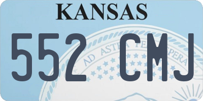 KS license plate 552CMJ