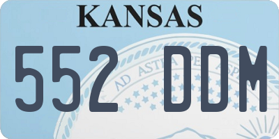 KS license plate 552DDM
