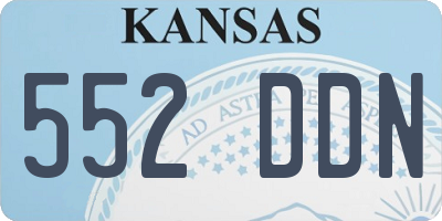 KS license plate 552DDN