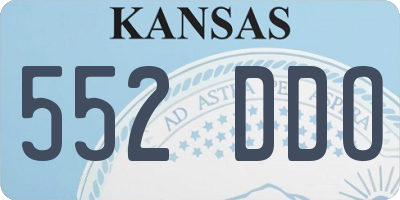 KS license plate 552DDO