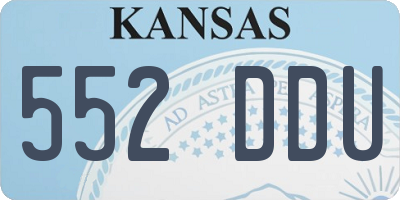 KS license plate 552DDU