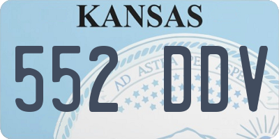 KS license plate 552DDV