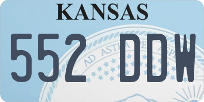 KS license plate 552DDW