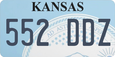 KS license plate 552DDZ