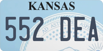 KS license plate 552DEA