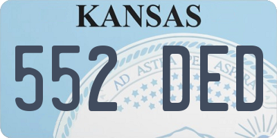 KS license plate 552DED
