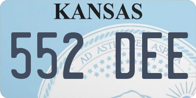 KS license plate 552DEE