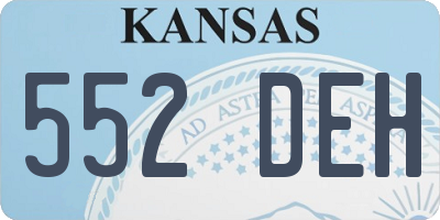 KS license plate 552DEH