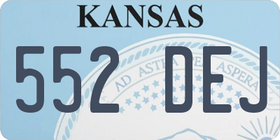 KS license plate 552DEJ