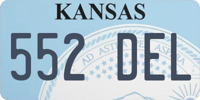 KS license plate 552DEL
