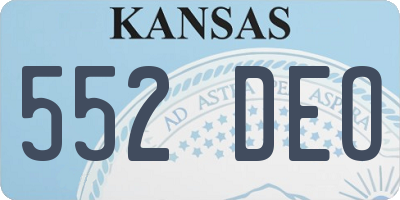 KS license plate 552DEO