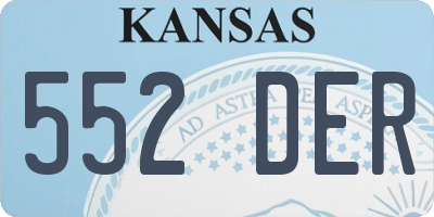 KS license plate 552DER