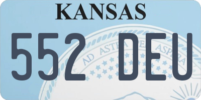 KS license plate 552DEU