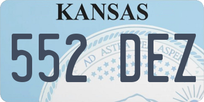 KS license plate 552DEZ