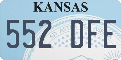 KS license plate 552DFE