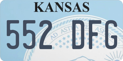 KS license plate 552DFG