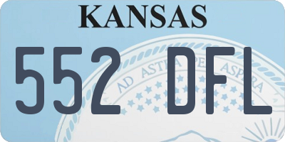 KS license plate 552DFL