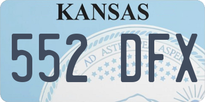 KS license plate 552DFX
