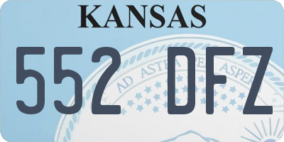 KS license plate 552DFZ