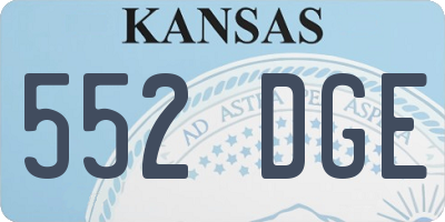 KS license plate 552DGE