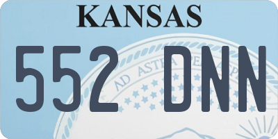 KS license plate 552DNN
