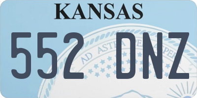 KS license plate 552DNZ