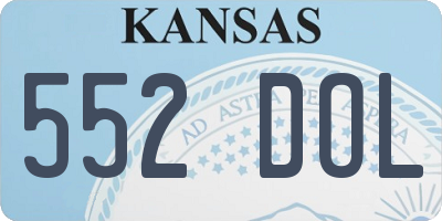 KS license plate 552DOL