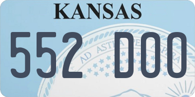 KS license plate 552DOO