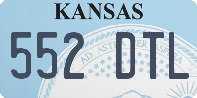 KS license plate 552DTL