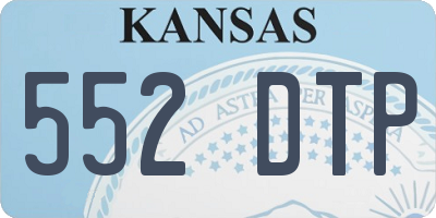 KS license plate 552DTP