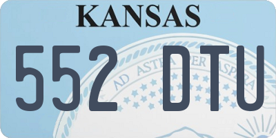 KS license plate 552DTU