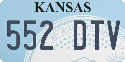 KS license plate 552DTV