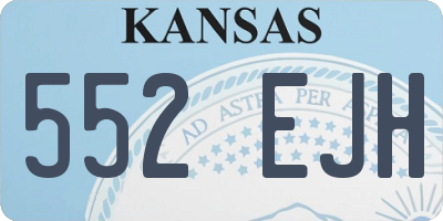 KS license plate 552EJH