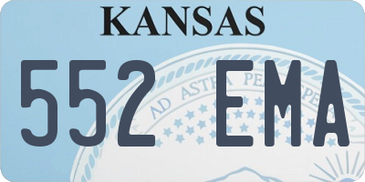 KS license plate 552EMA