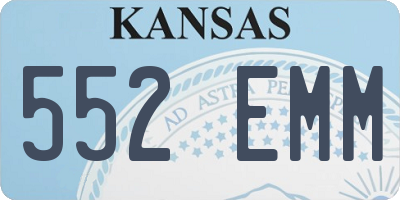 KS license plate 552EMM