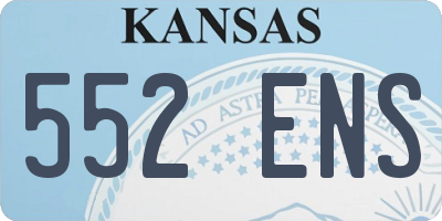KS license plate 552ENS