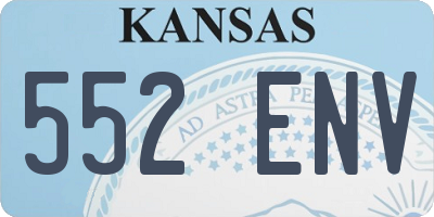 KS license plate 552ENV