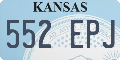 KS license plate 552EPJ