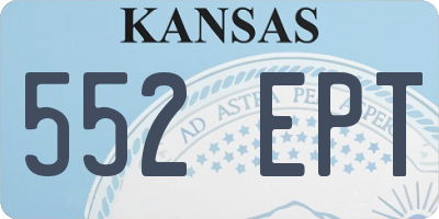 KS license plate 552EPT