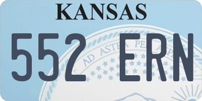 KS license plate 552ERN