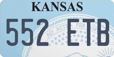 KS license plate 552ETB