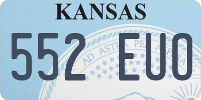 KS license plate 552EUO
