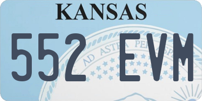 KS license plate 552EVM