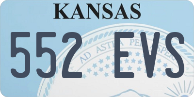 KS license plate 552EVS