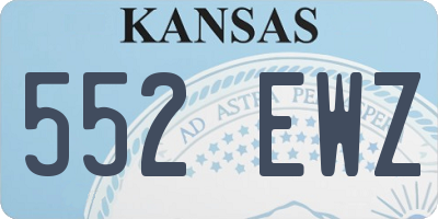 KS license plate 552EWZ