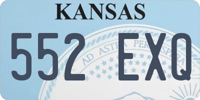 KS license plate 552EXQ